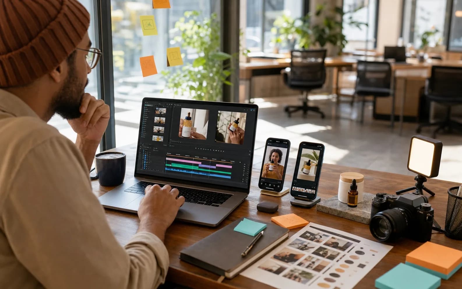 Indie Marketer Use Cases workflow visual showing VidMage inputs, output, and handoff