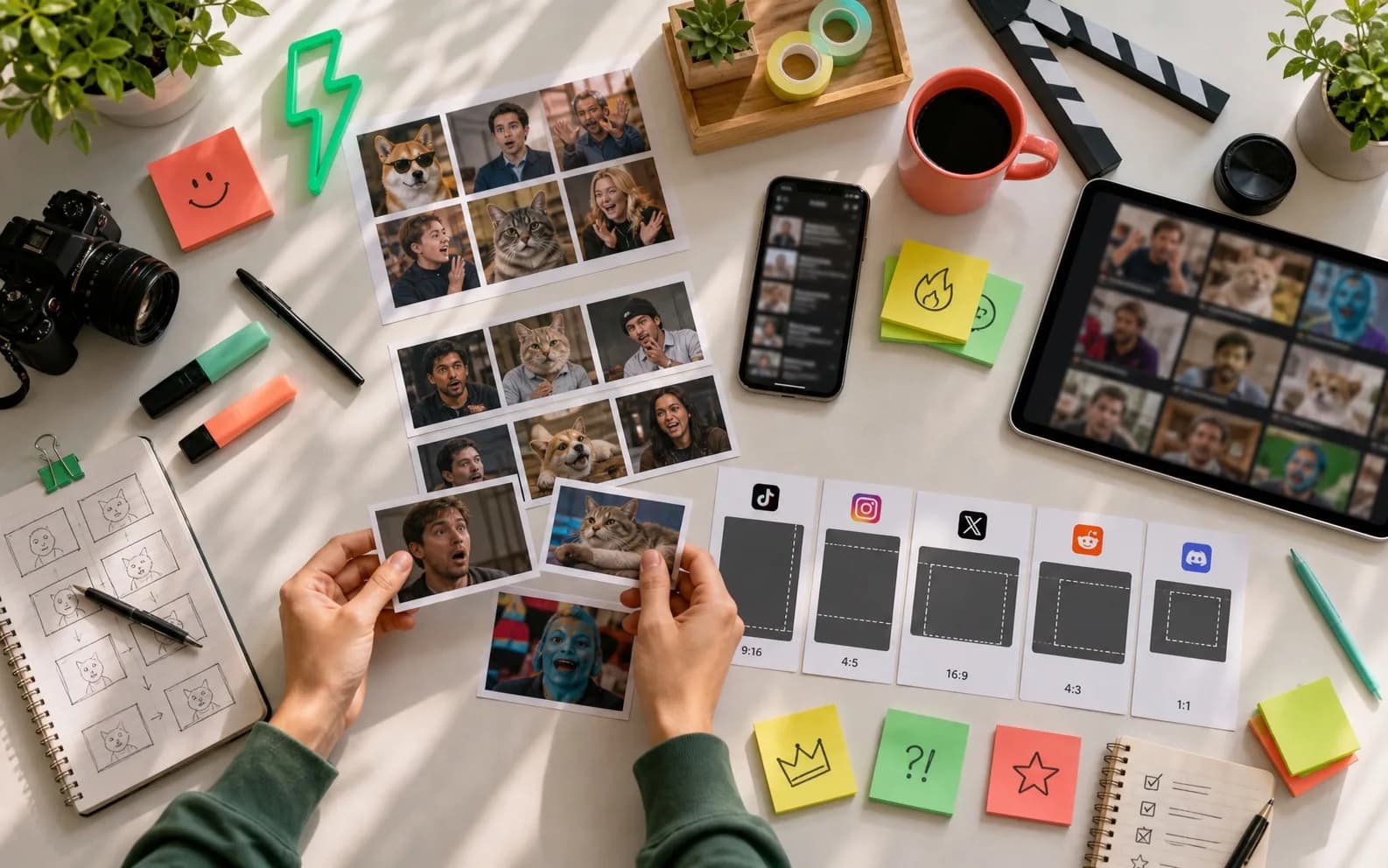 Meme Page Operator Use Cases workflow visual showing VidMage inputs, output, and handoff