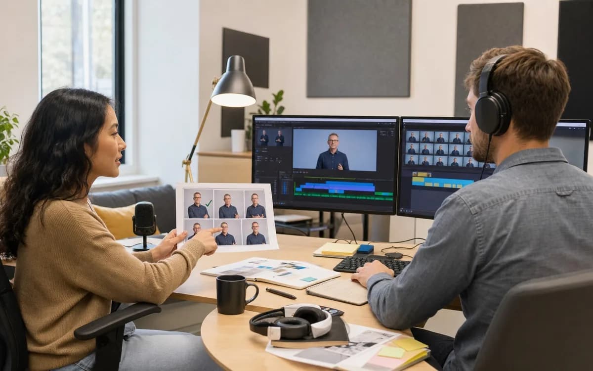 Product content editor reviewing VidMage assets, variants, and delivery output