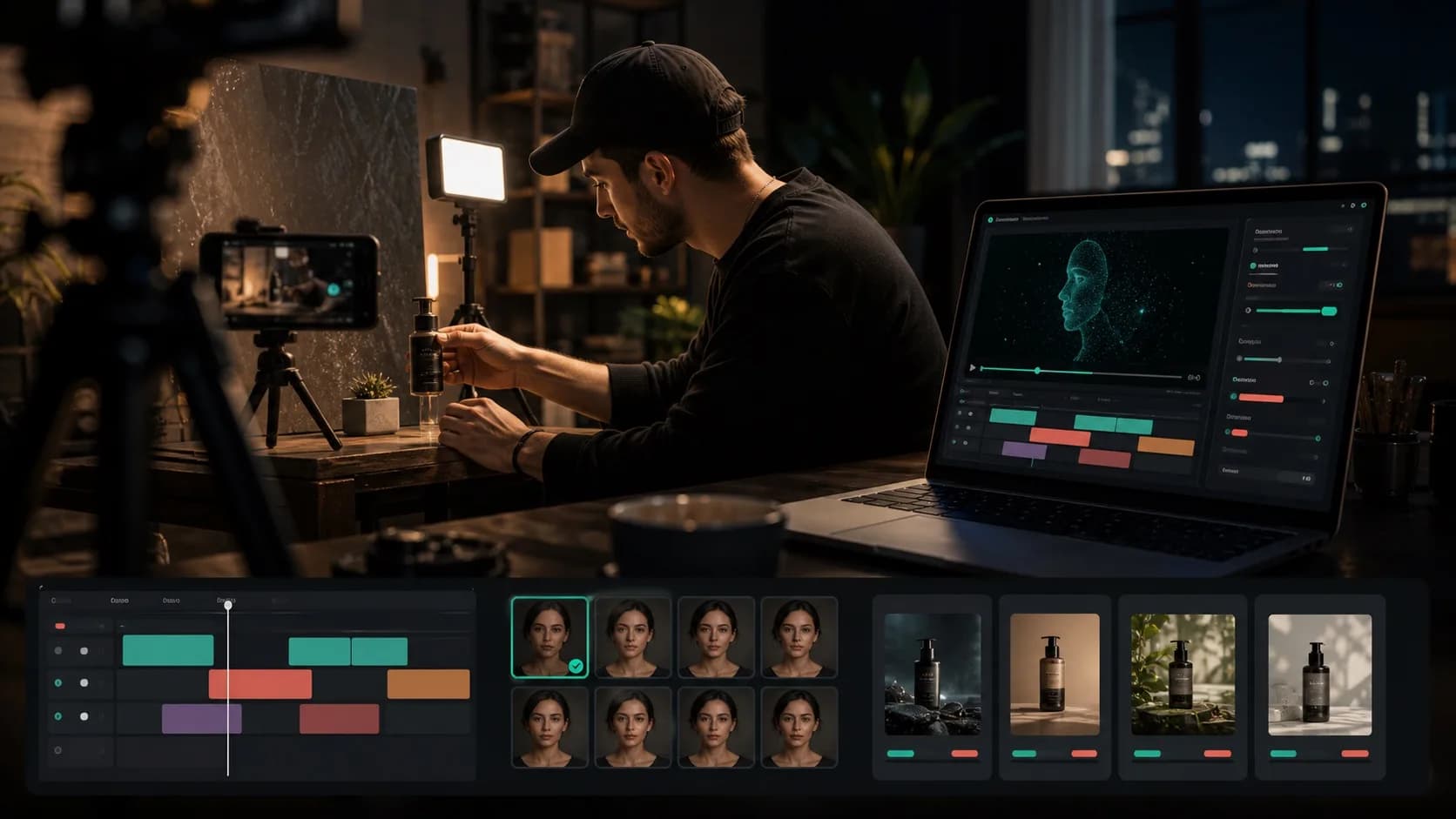 Account lead preparing review reviewing VidMage assets, variants, and delivery output