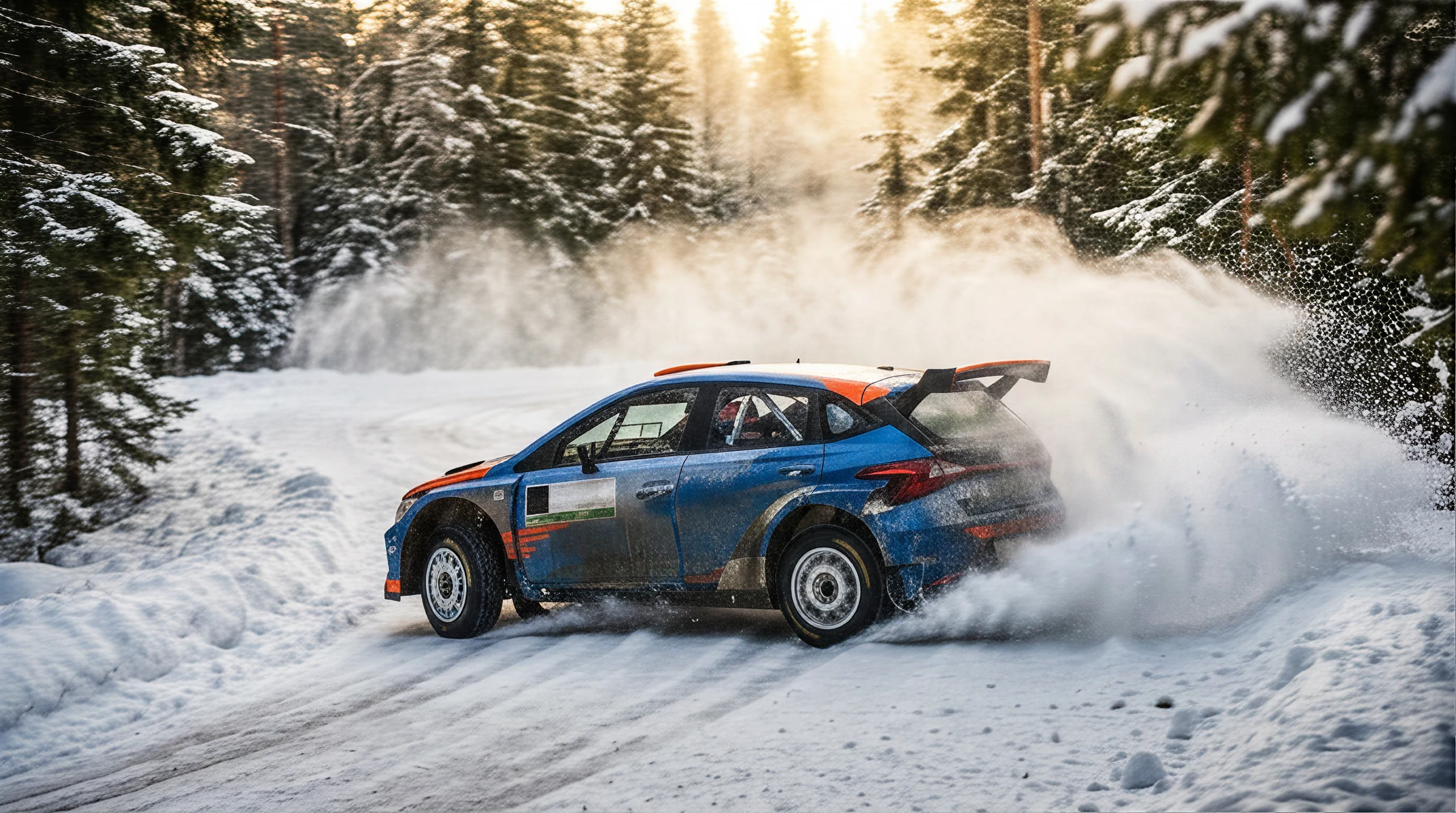Snow rally drift preview generated from a Kling text-to-video prompt