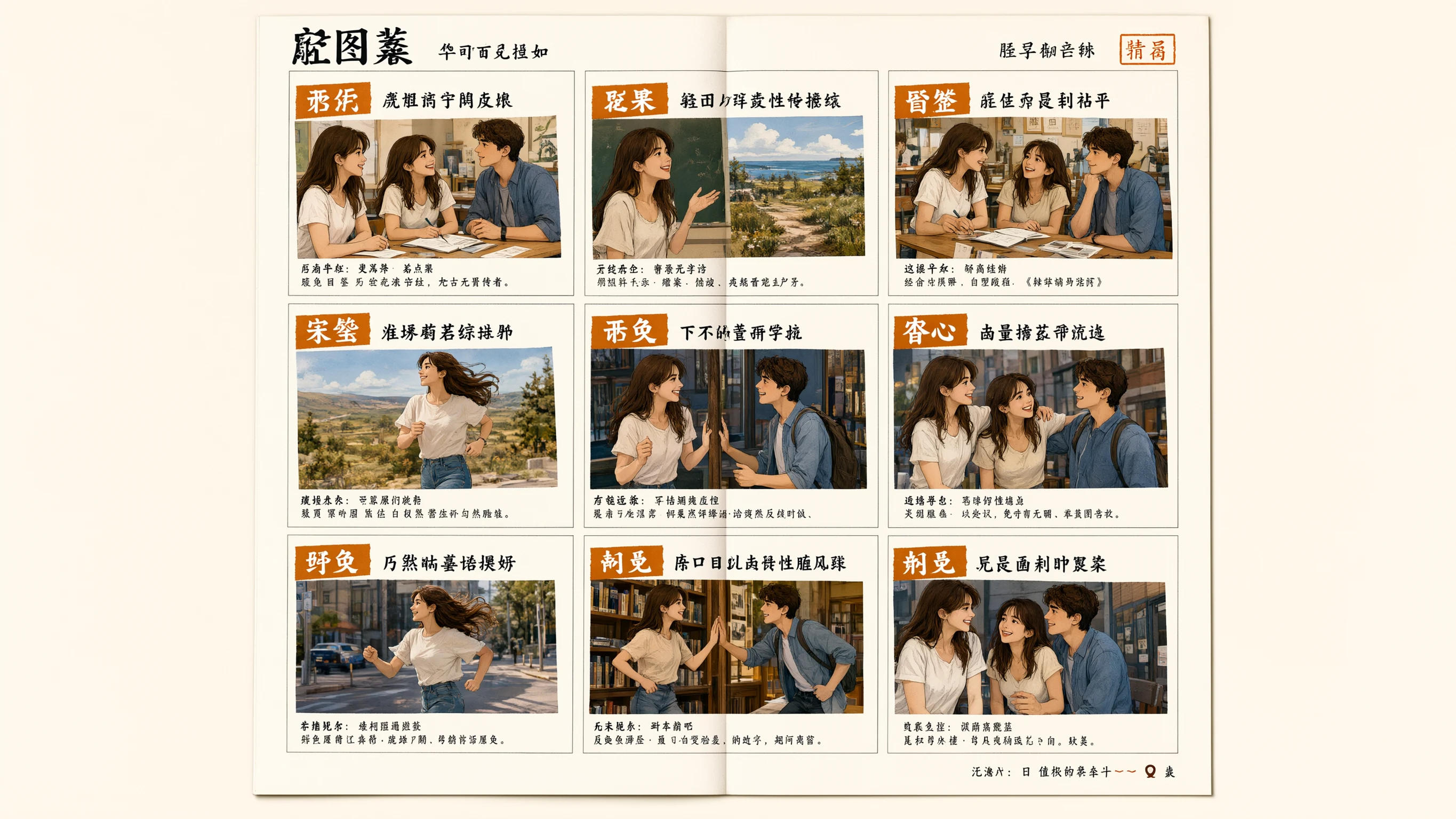 Three-by-three infographic grid showing one-pass dense layout