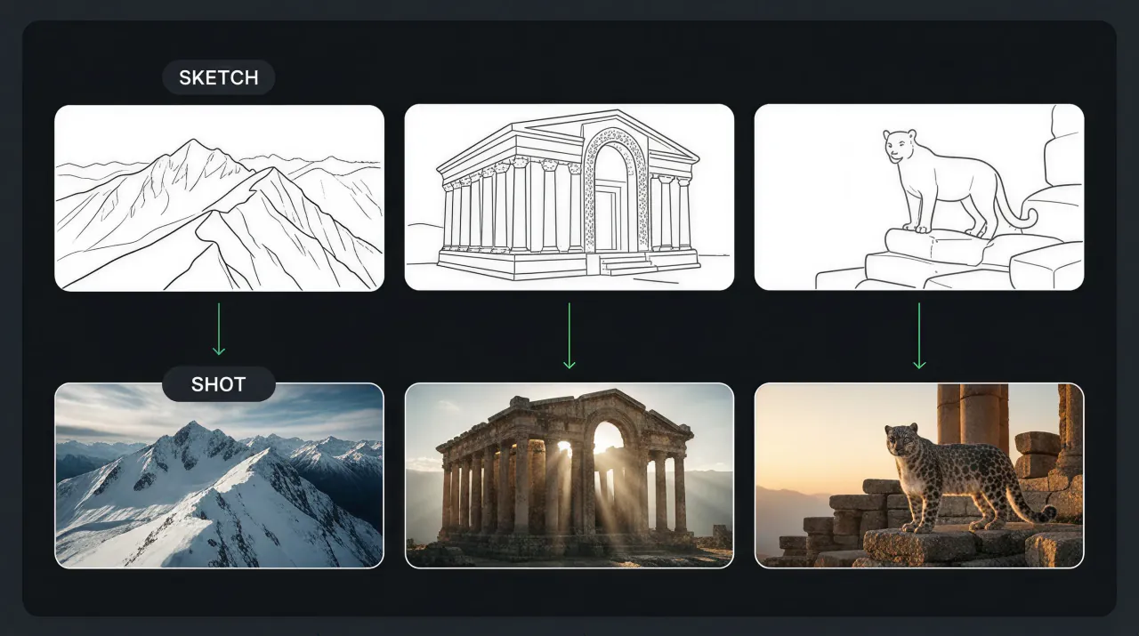feature storyboard panels