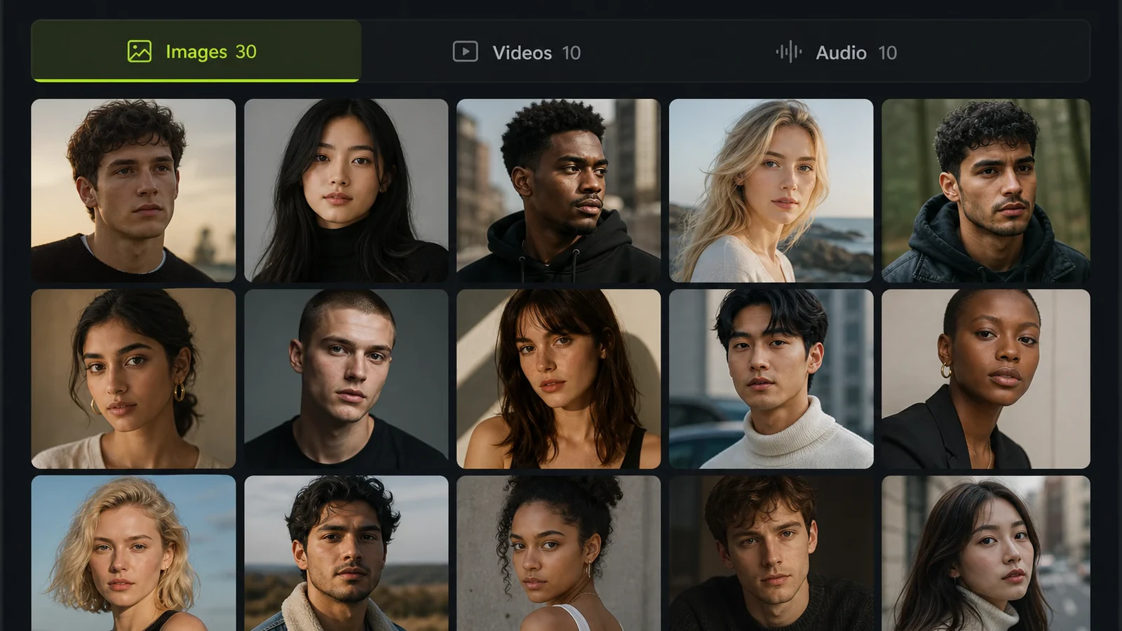 Seedance 2.5 reference board with image slots for faces and looks
