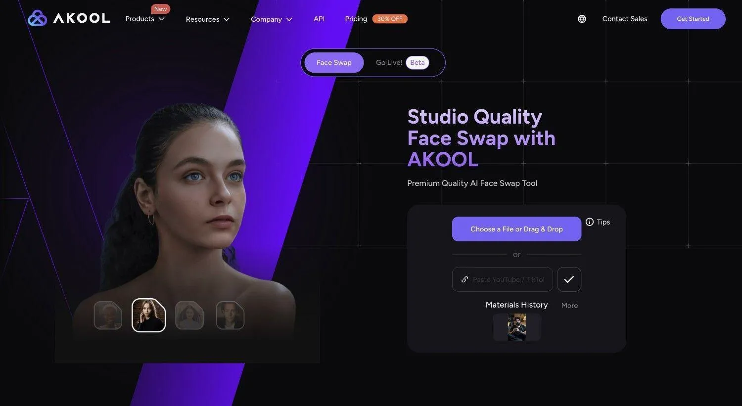 Akool best video face swap apps homepage