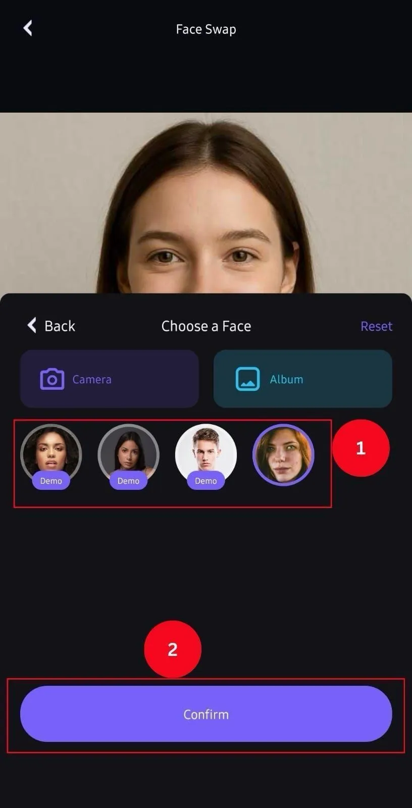 Akool create face swaps