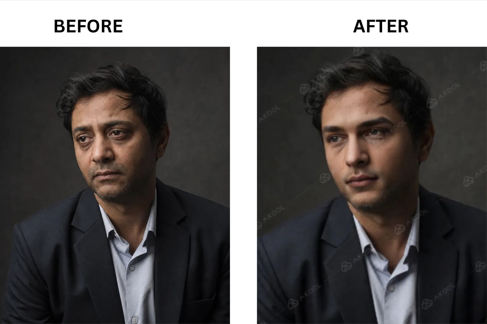 AKOOL image face swap before and after