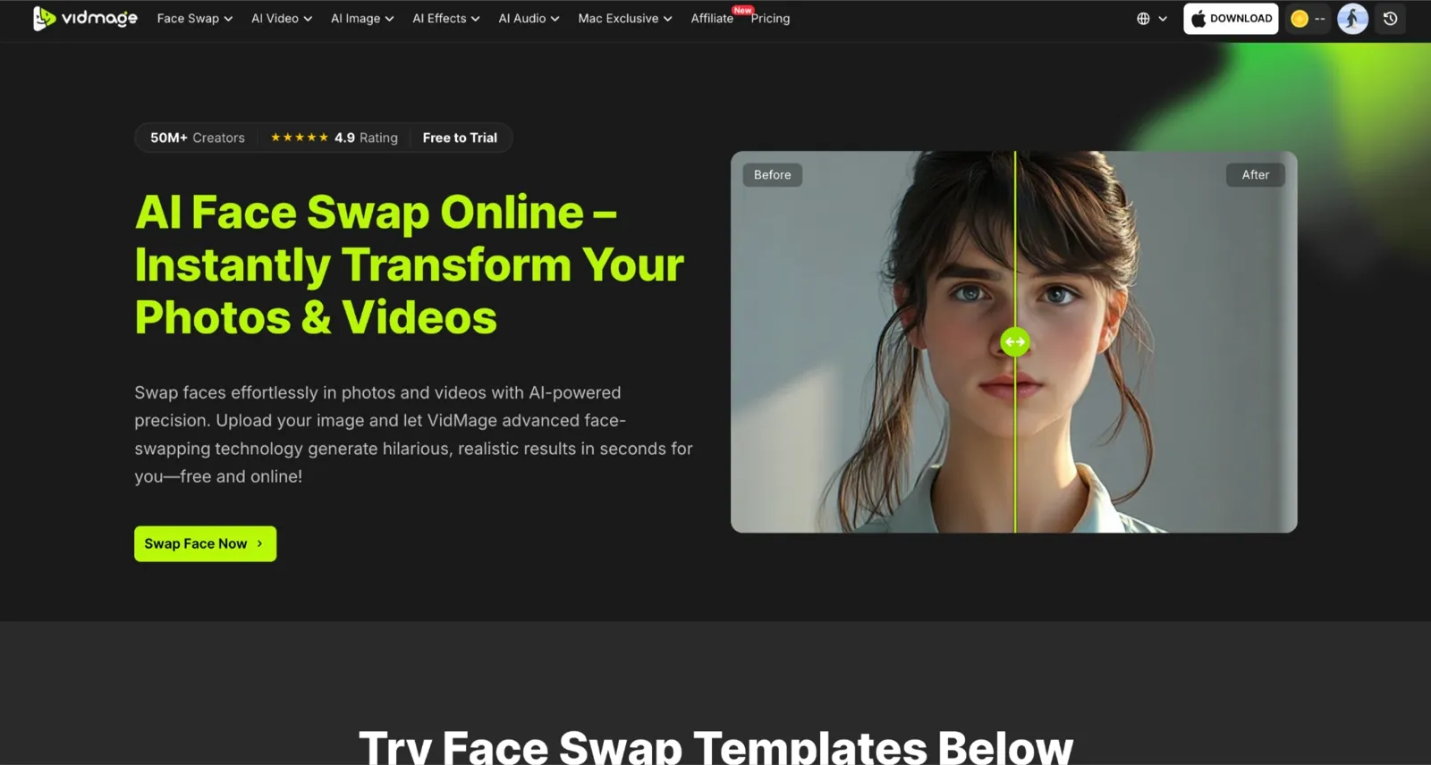VidMage homepage