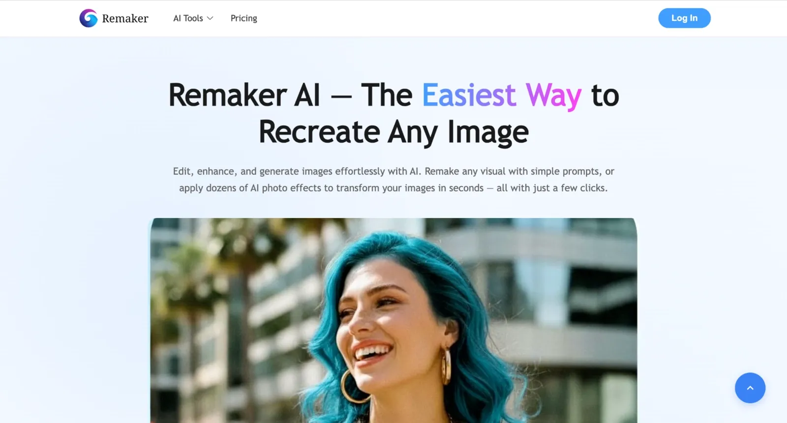 Remaker AI homepage