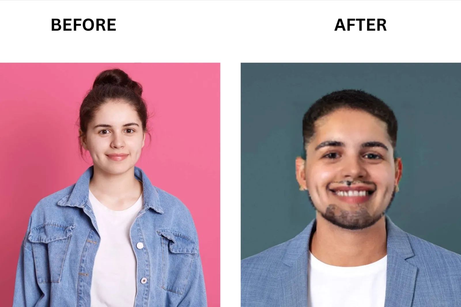 Roop Unleashed face swap before and after