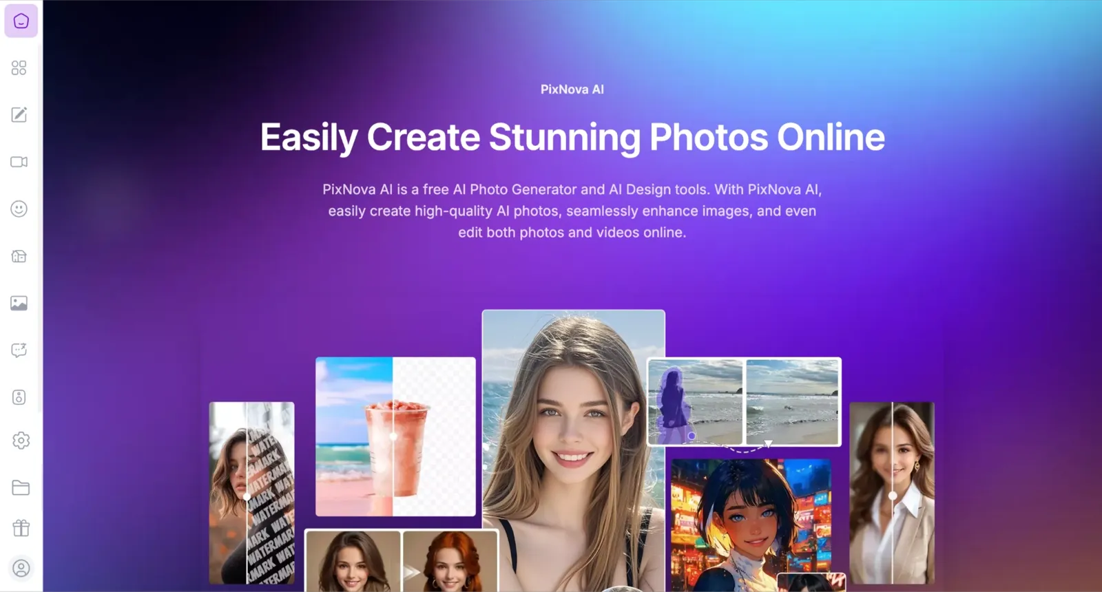 PixNova AI homepage