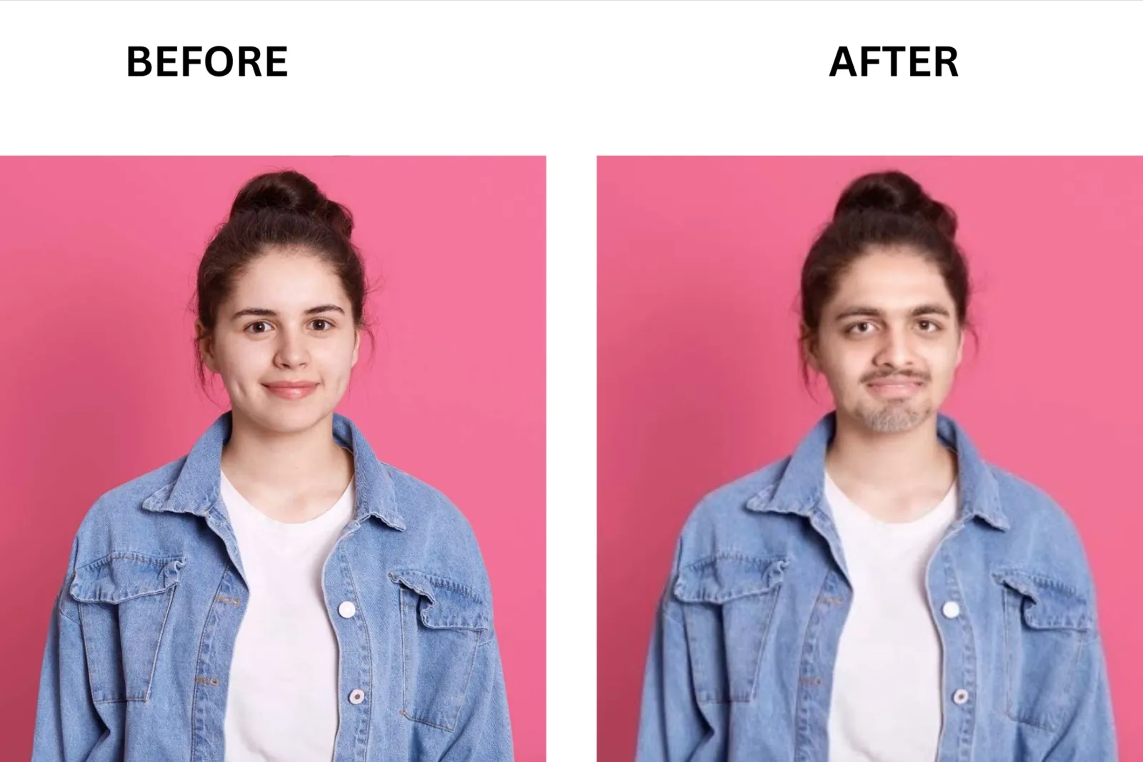 Magic Hour face swap before and after