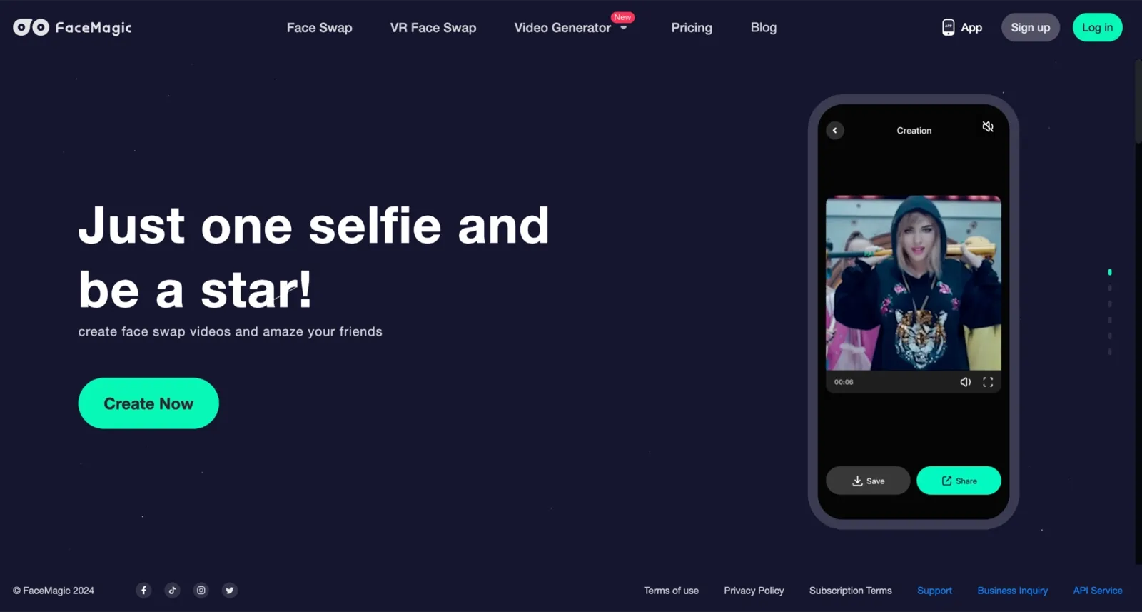 FaceMagic homepage