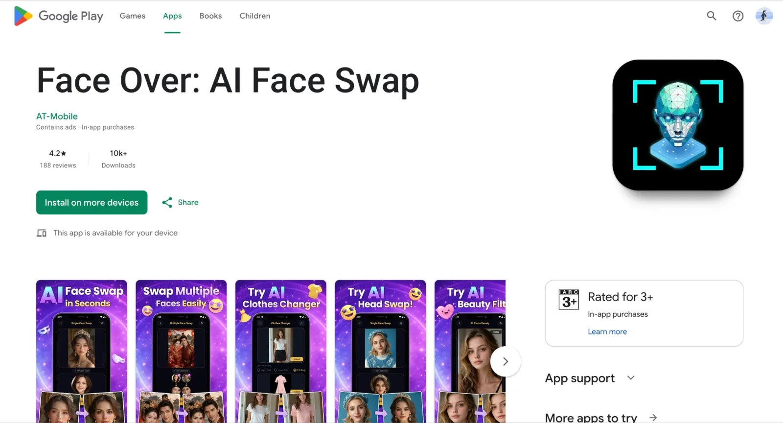 Face Over homepage