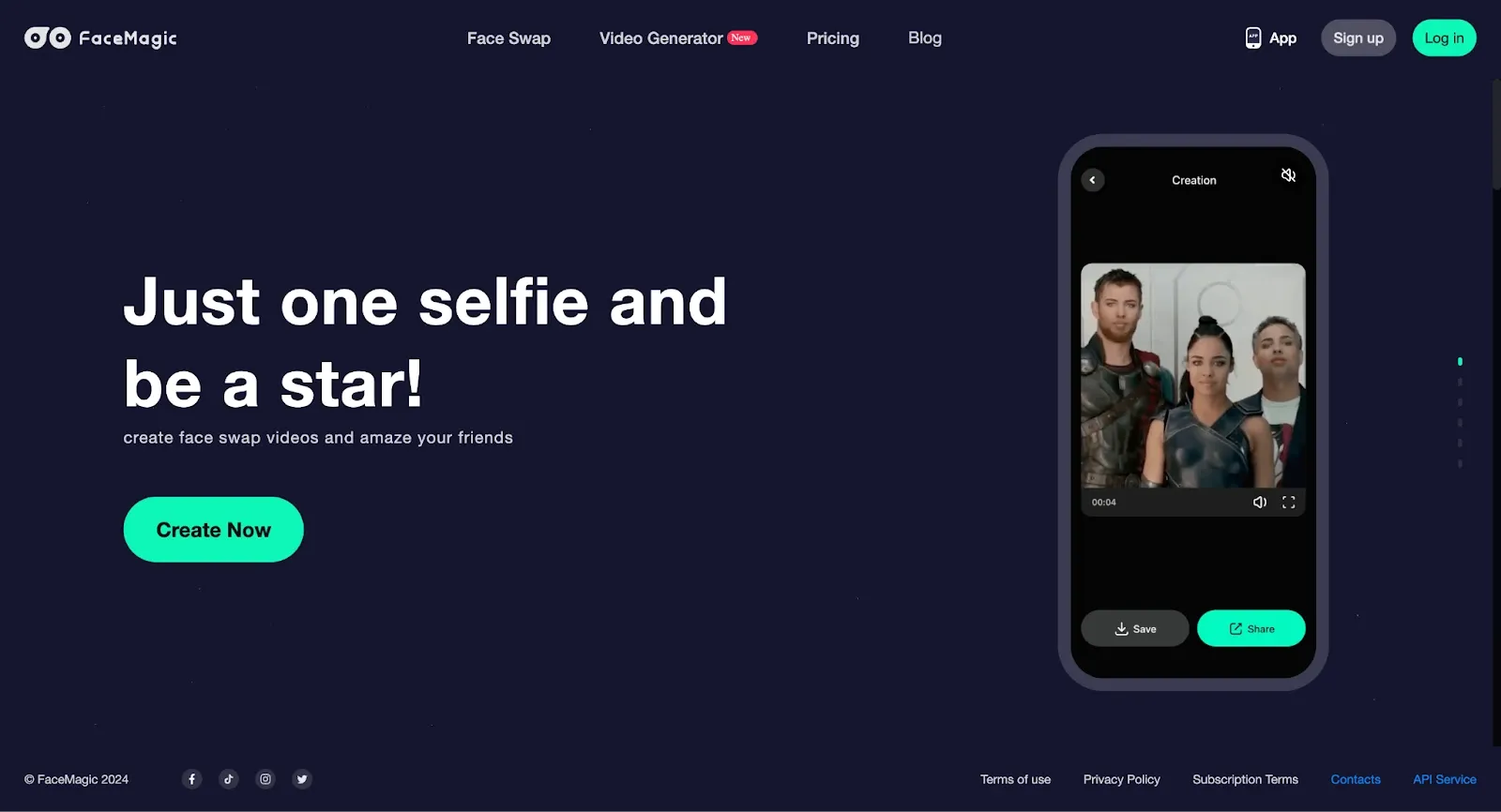 Best face swap apps FaceMagic homepage