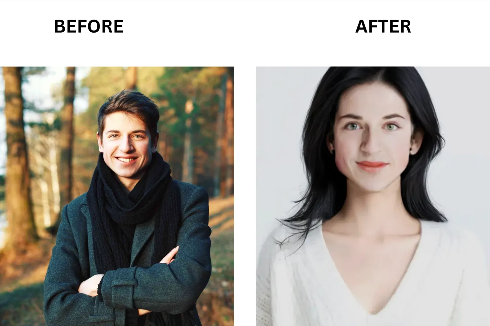 FaceFusion before and after