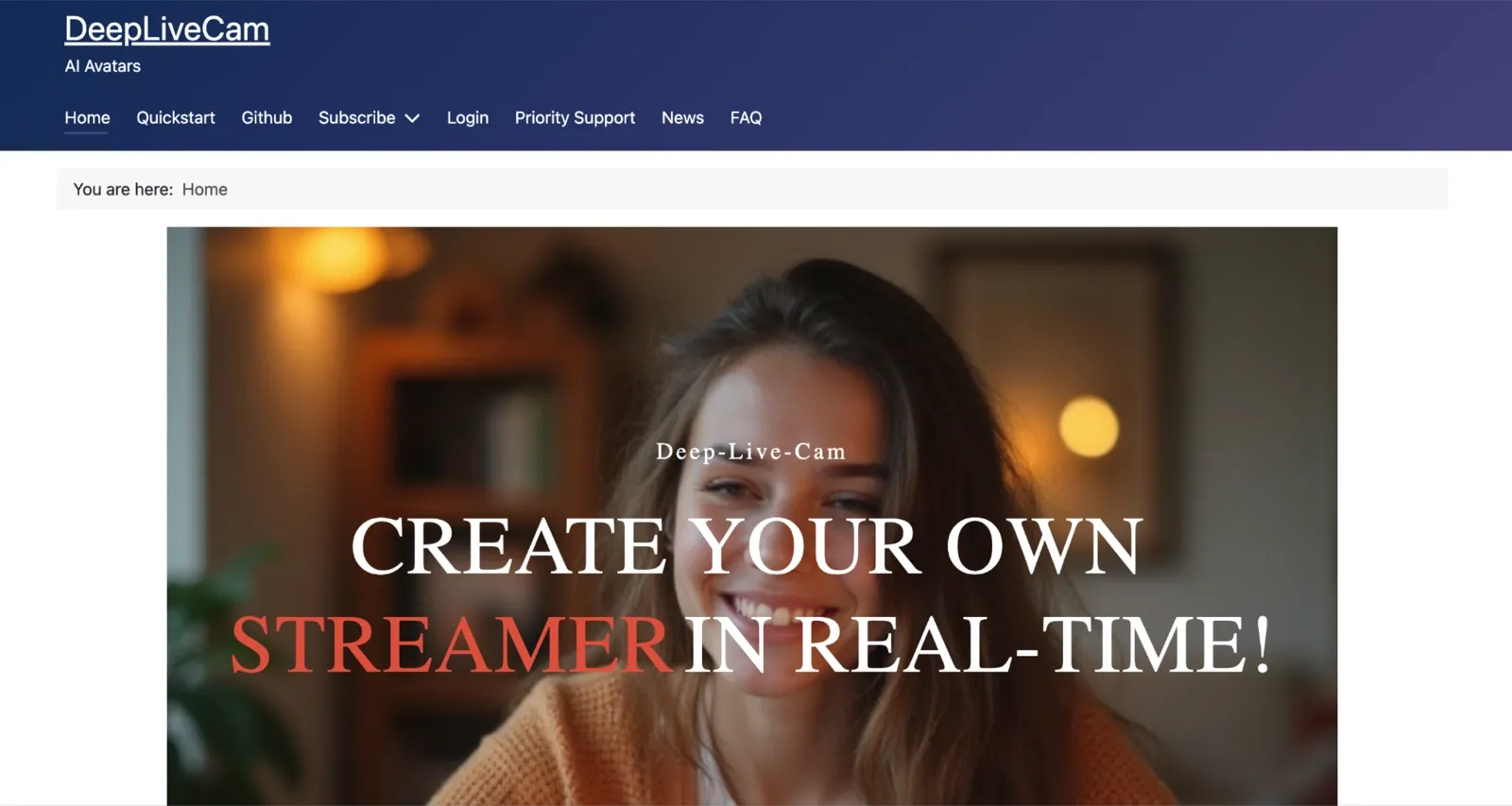 DeepLiveCam homepage