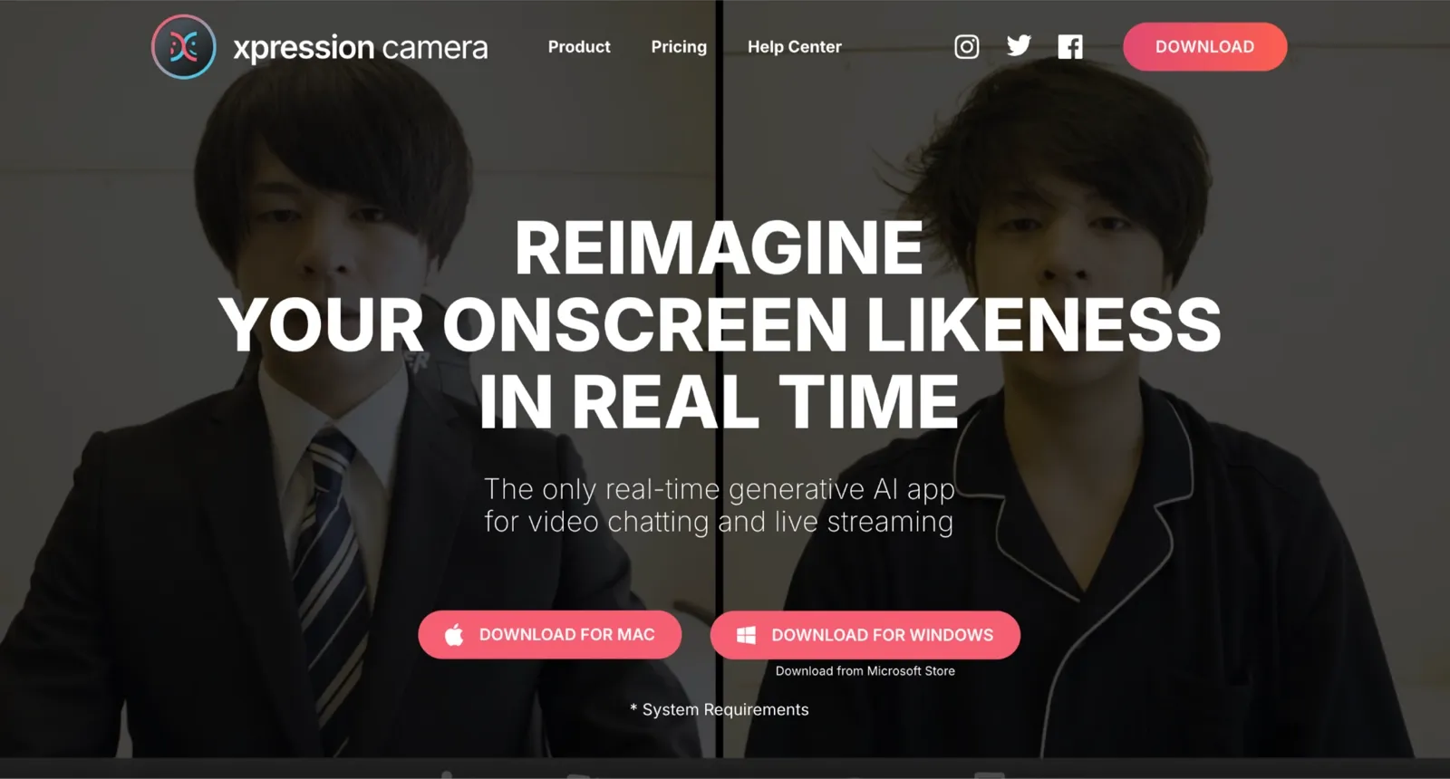 Xpression Camera homepage