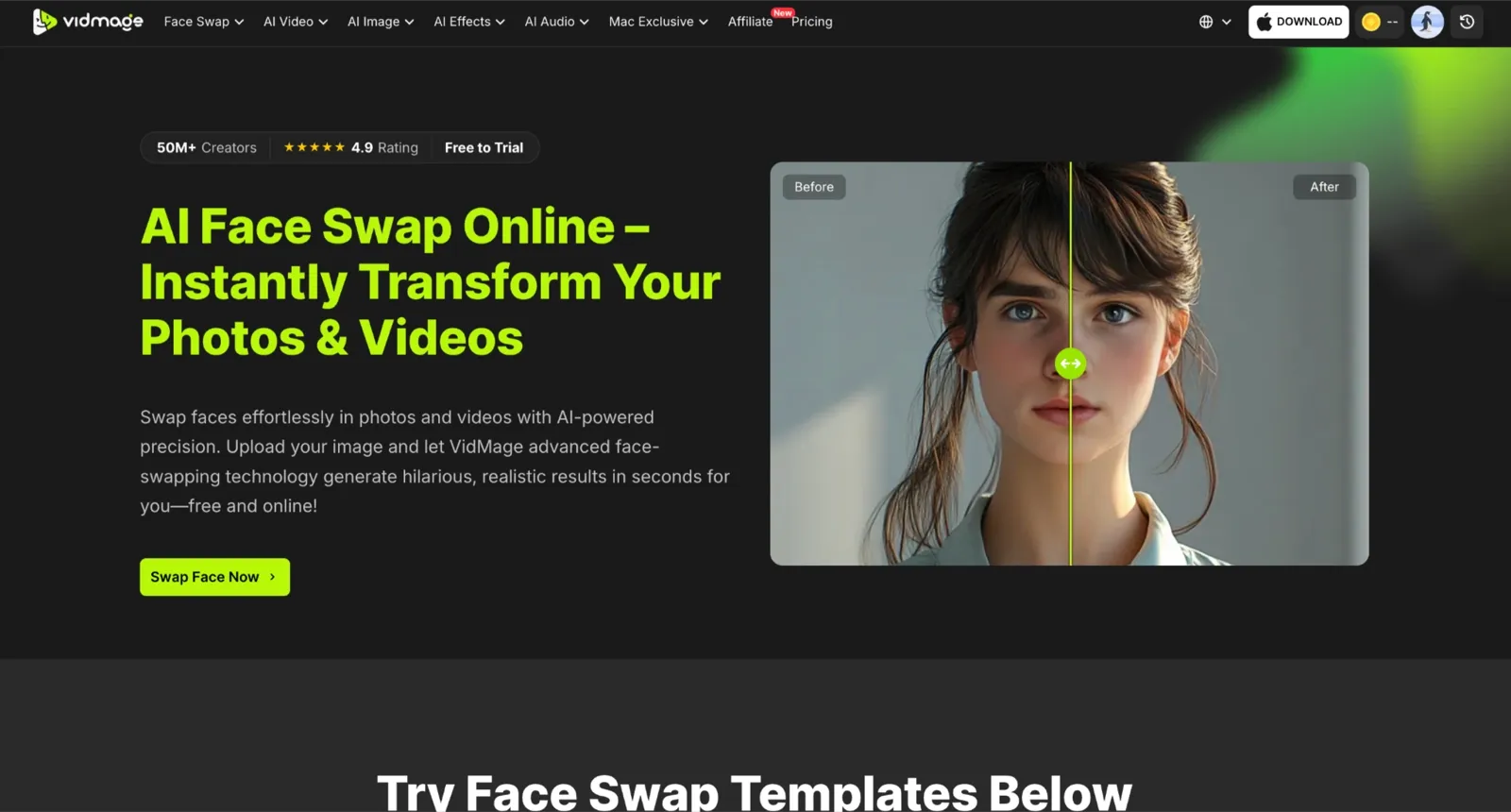VidMage homepage
