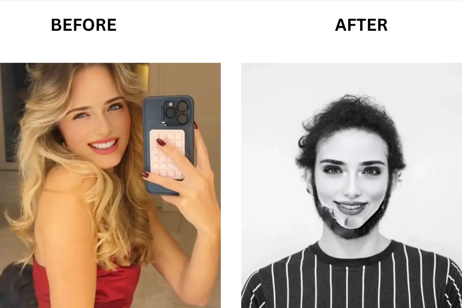 FaceFusion before and after
