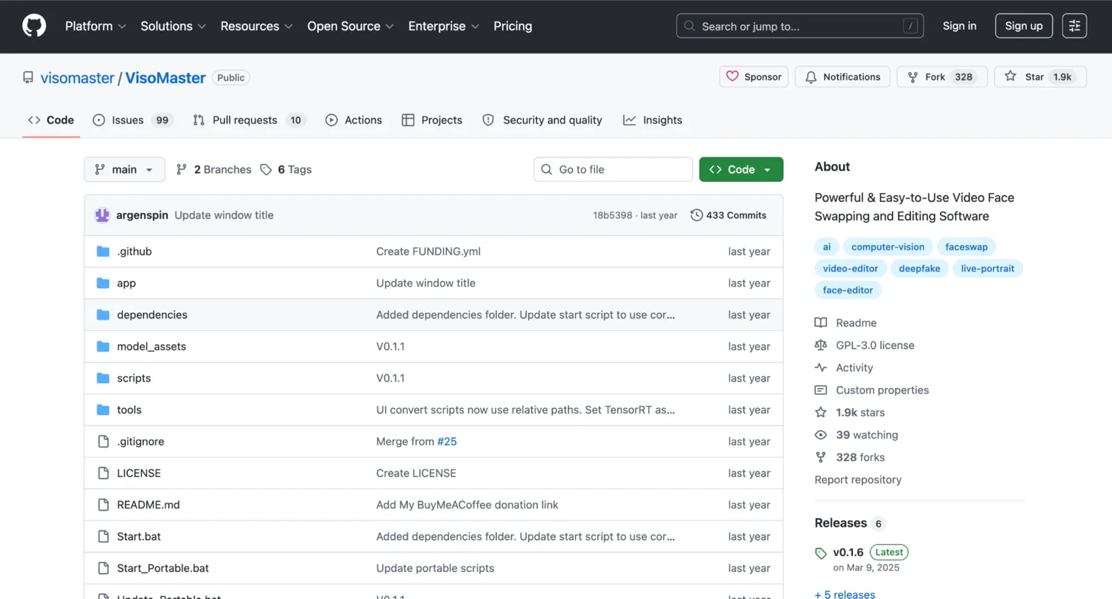 VisoMaster homepage