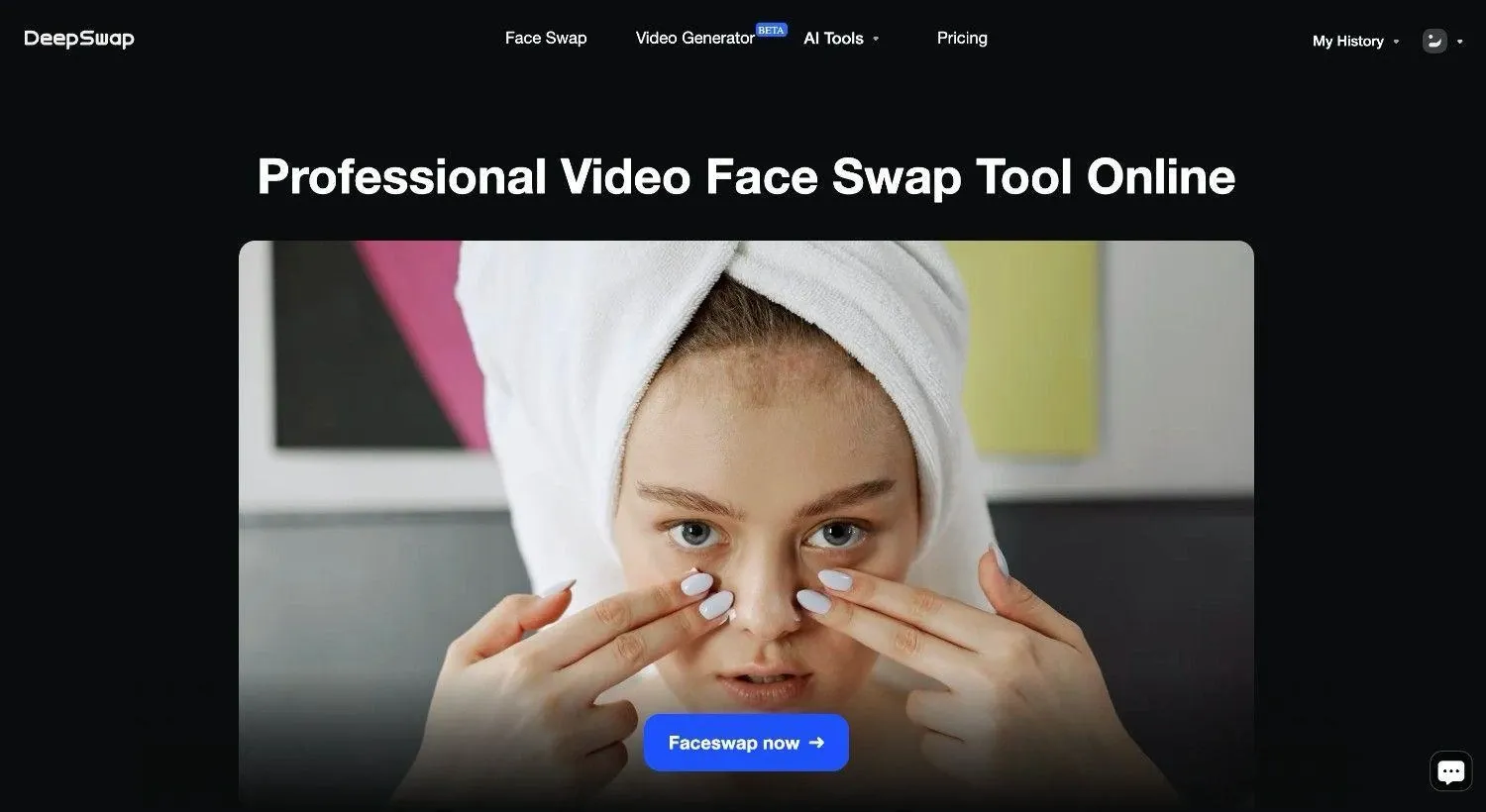 DeepSwap best deepfake apps for realistic faceswap homepage