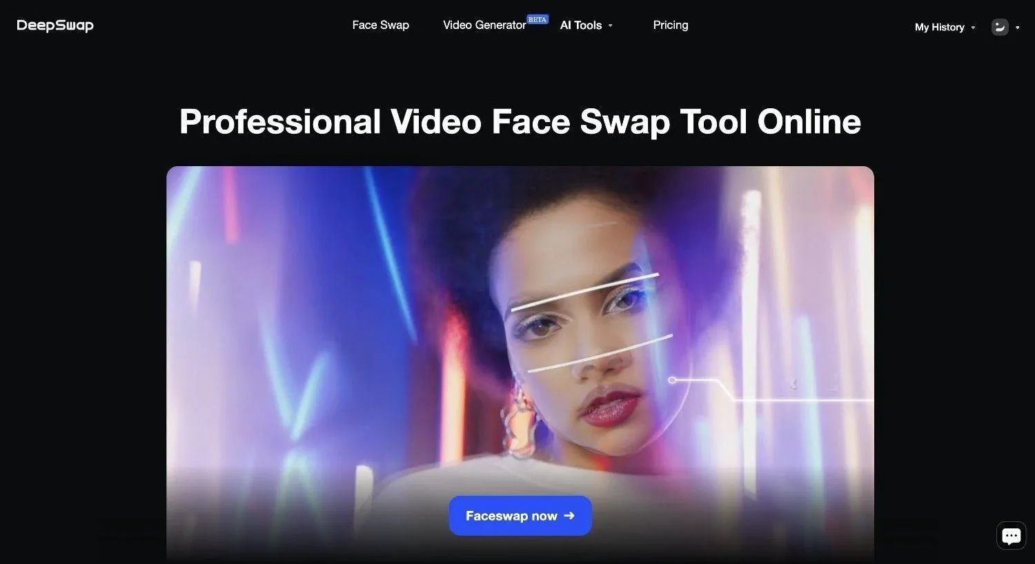 DeepSwap best video face swap apps homepage