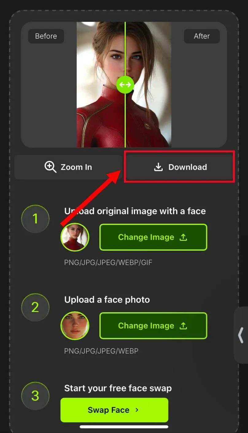 Export the image to local storage