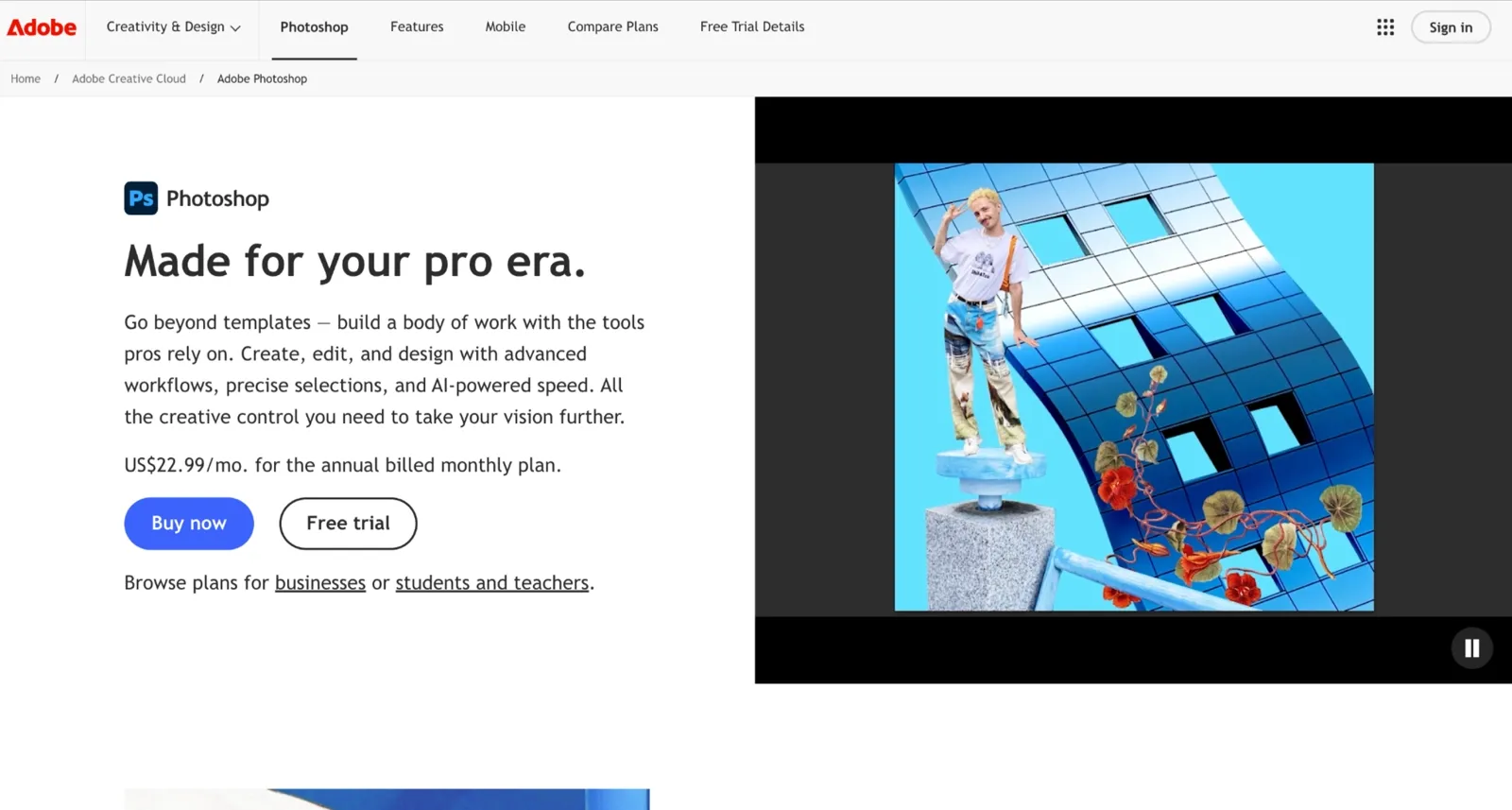 Photoshop homepage