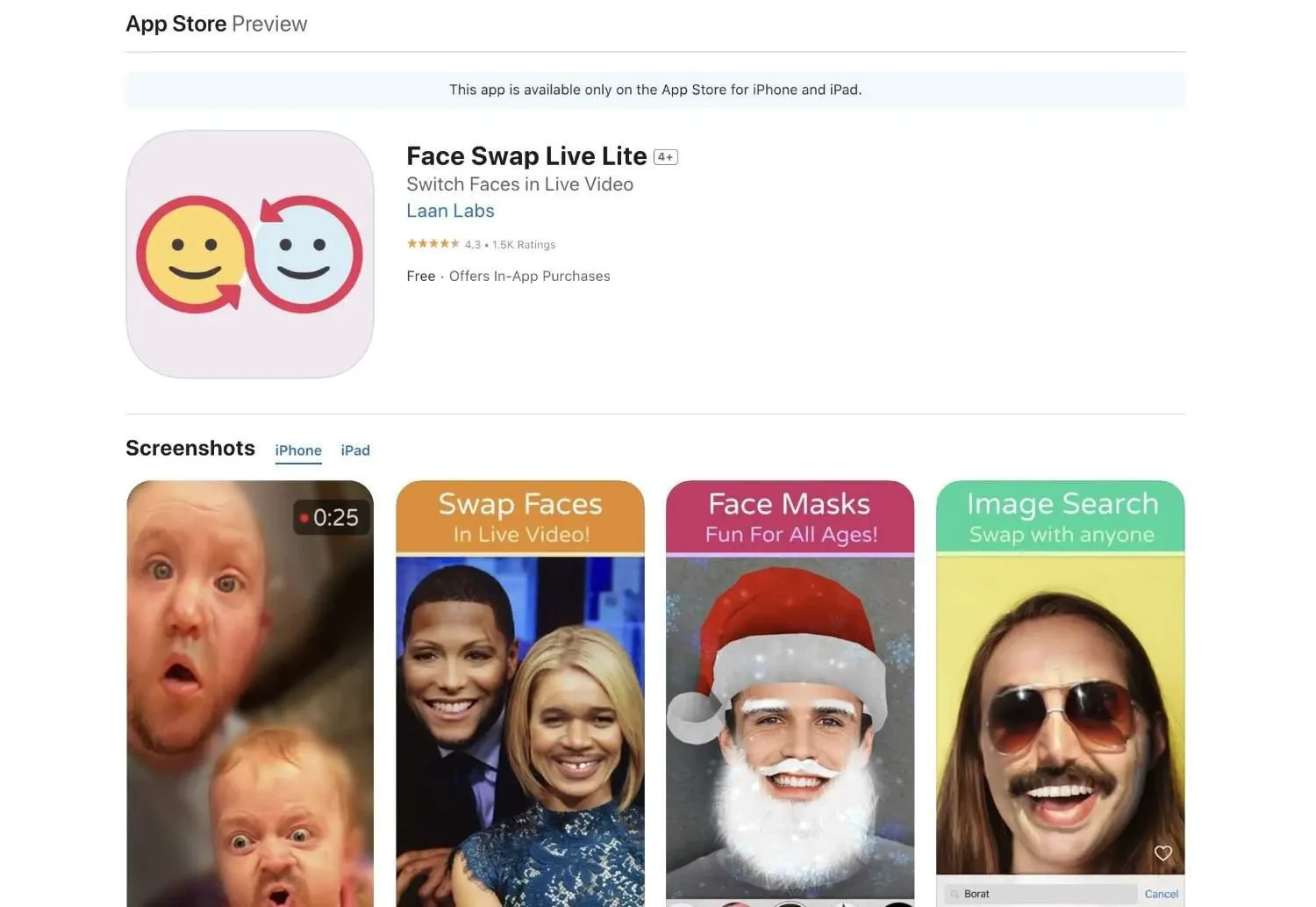 Face Swap Live app