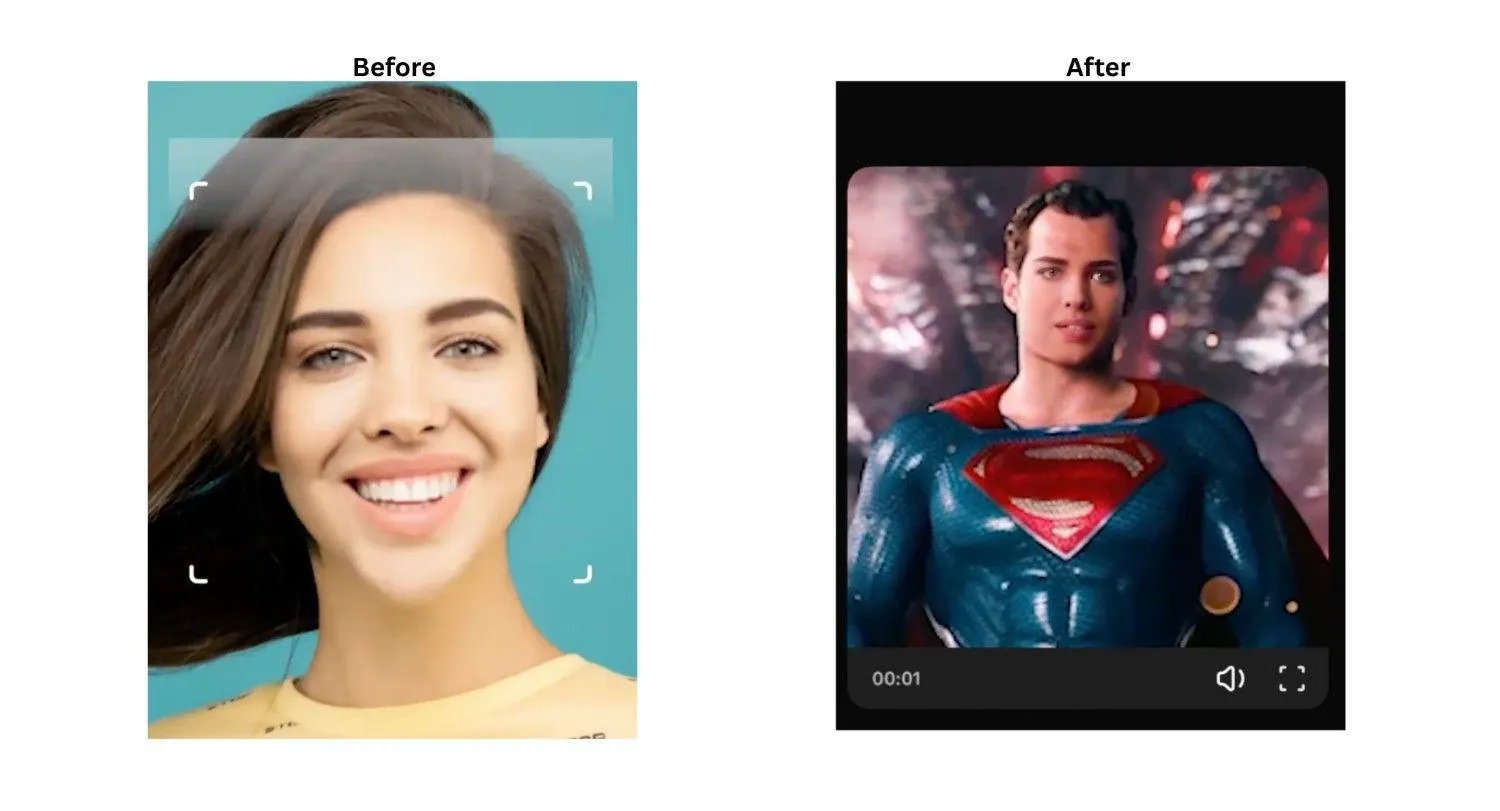 FaceMagic best face swap apps before and after results