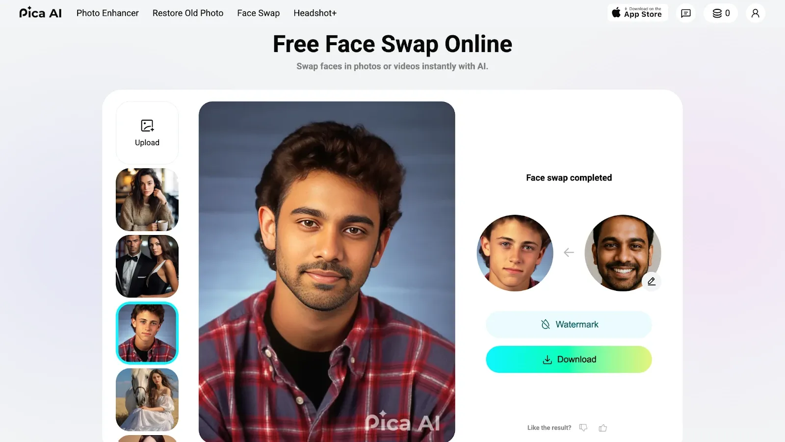 Image face swap by Pica AI