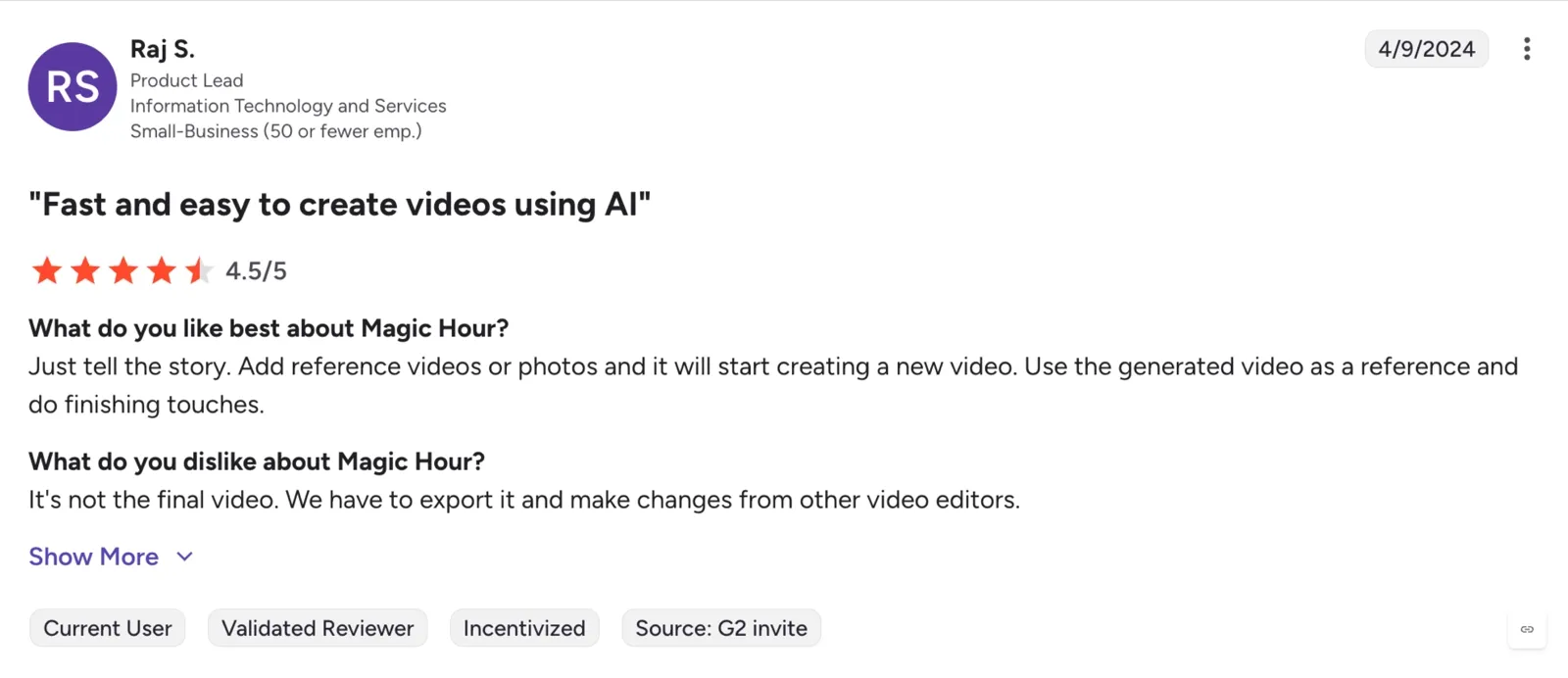 Magic Hour review on G2