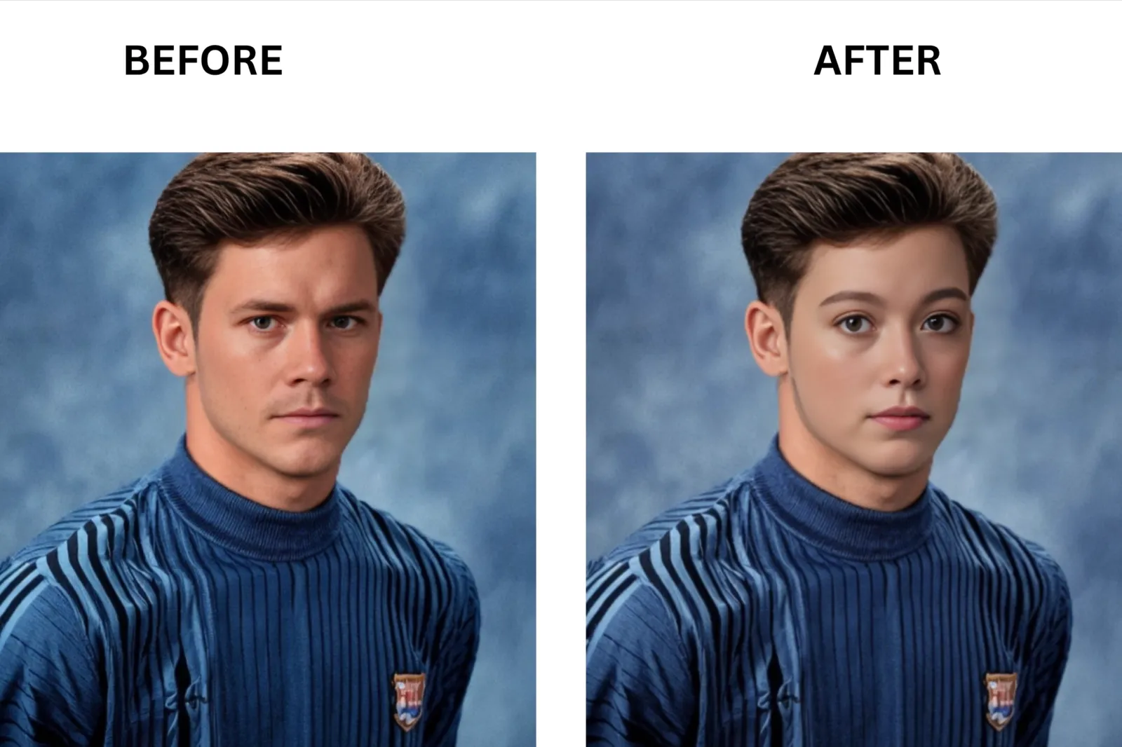 Magic Hour face swap before and after