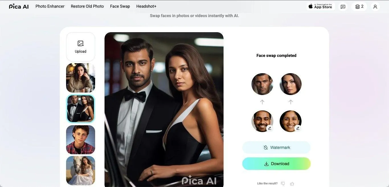 Multi face swap by Pica AI