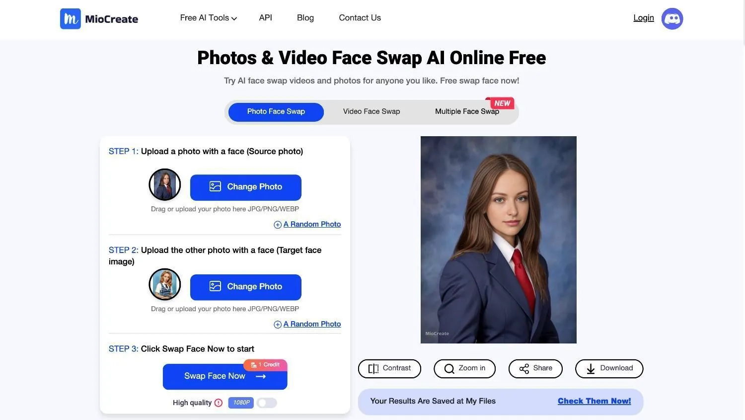 Photo face swap by MioCreate