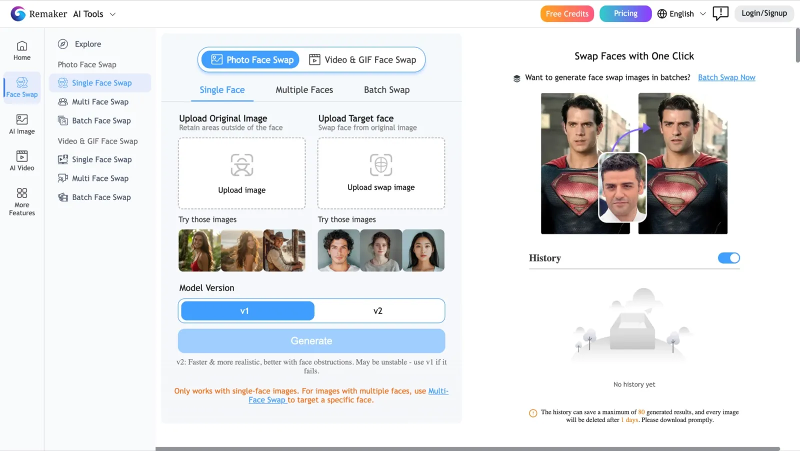 Vendor UI screenshot from Remaker