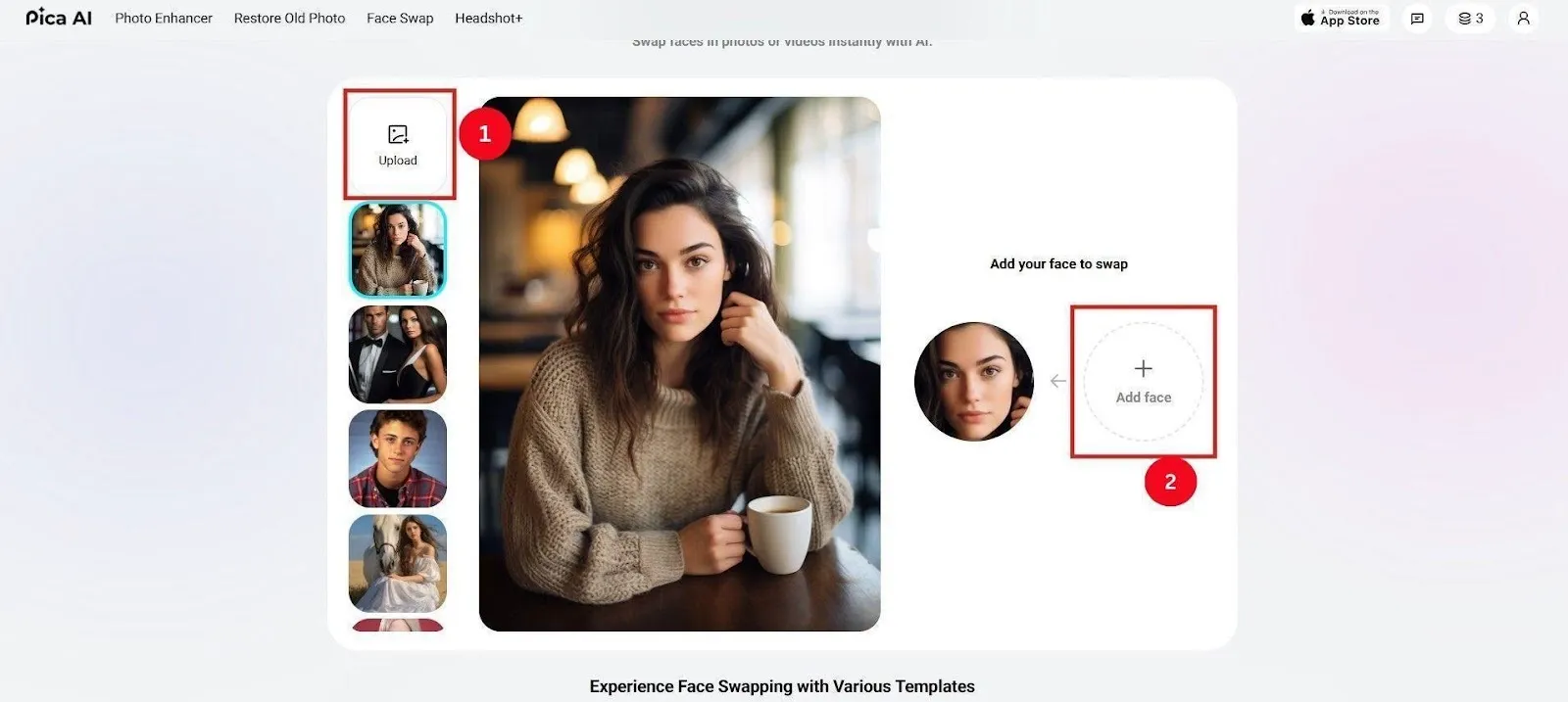 Pica AI uploads images