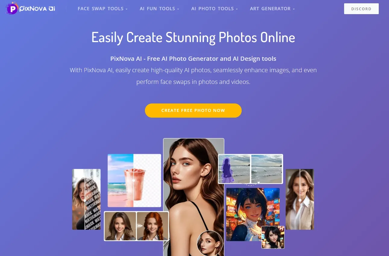 PixaNova AI homepage