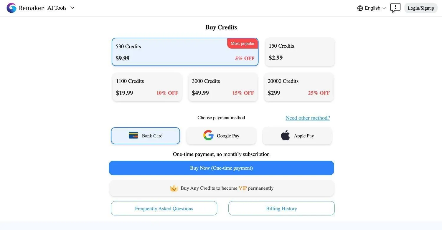 Pricing of Remaker