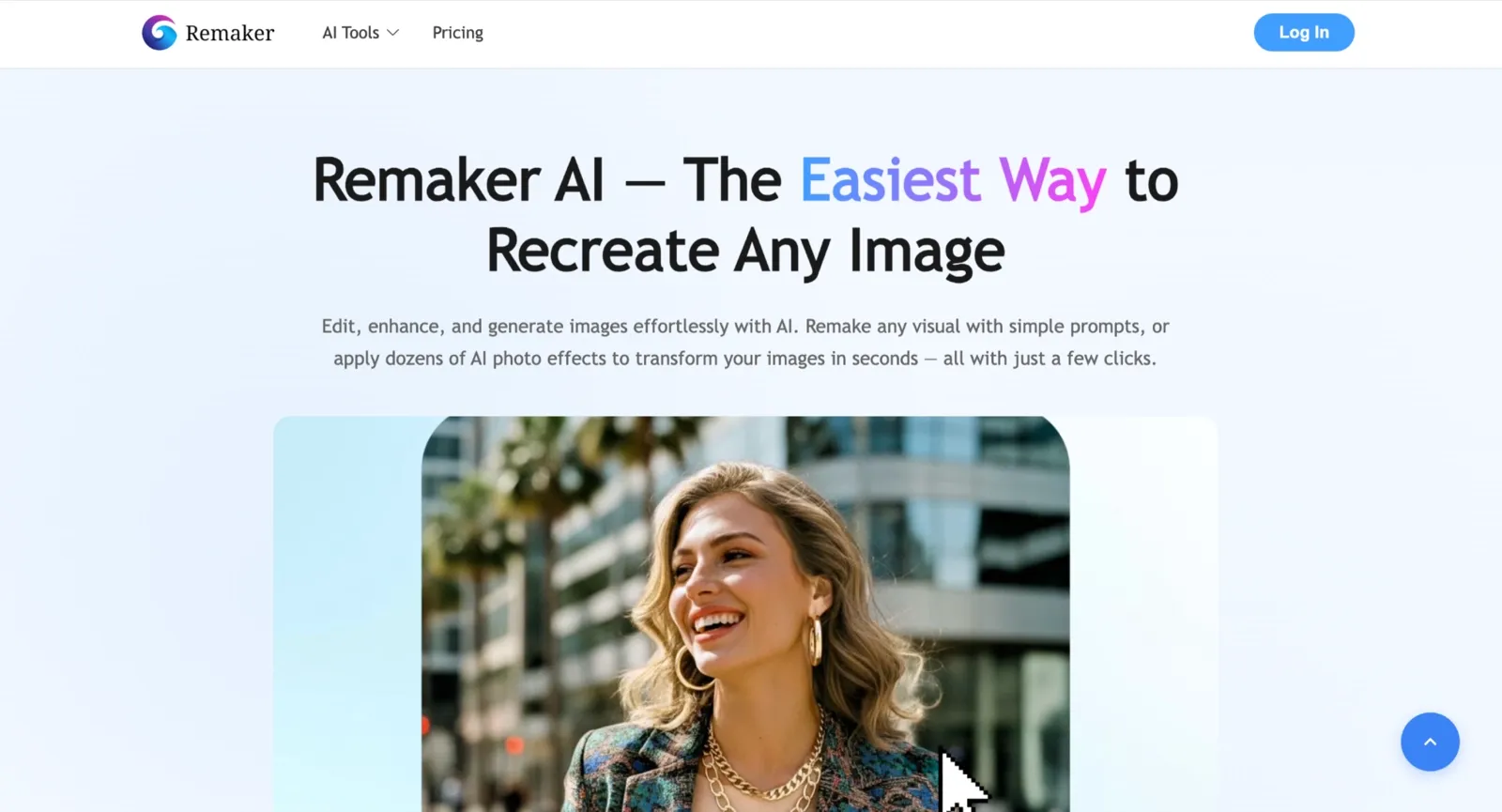 Remaker AI homepage