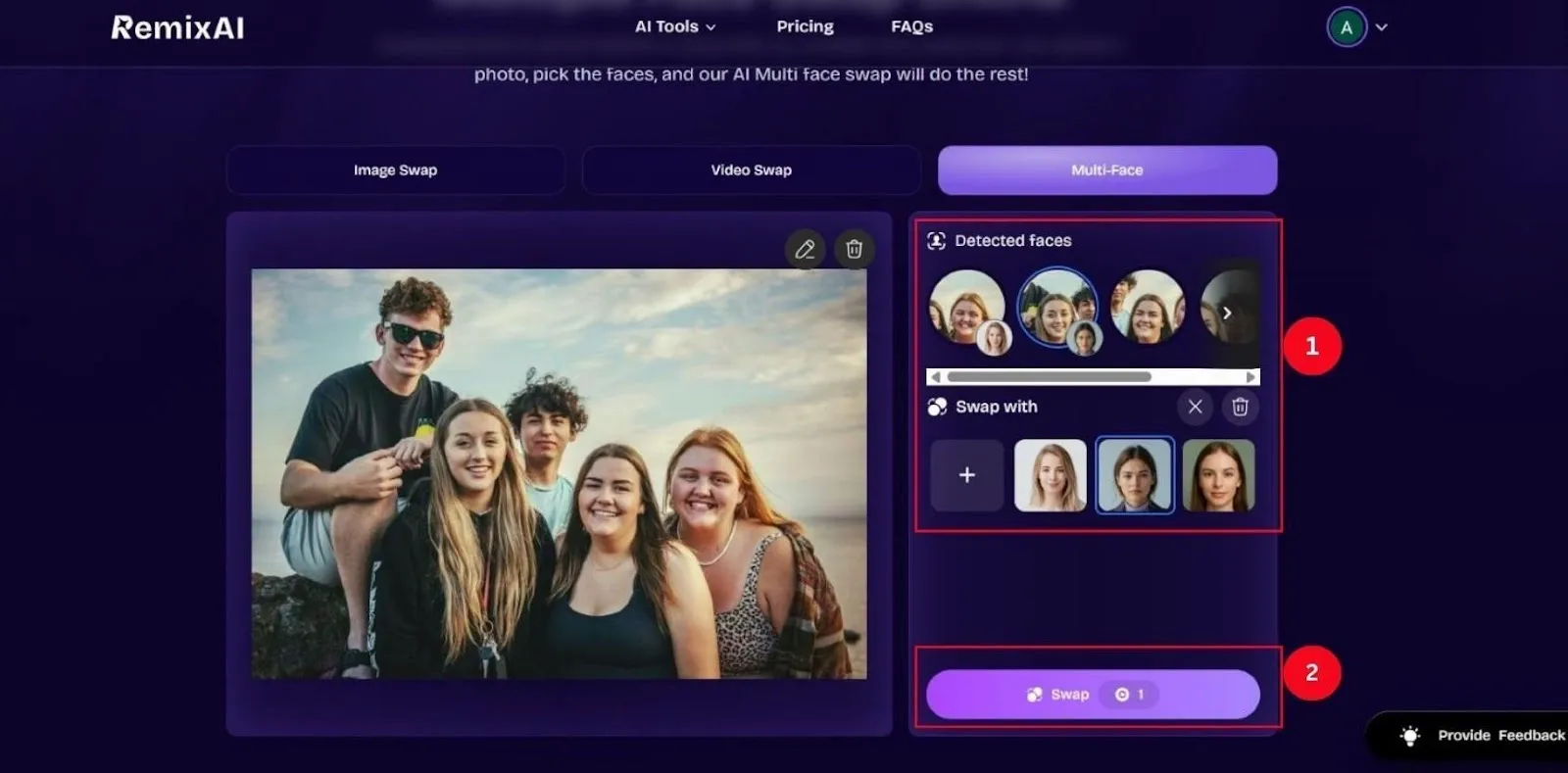 Remix AI upload multiple target images