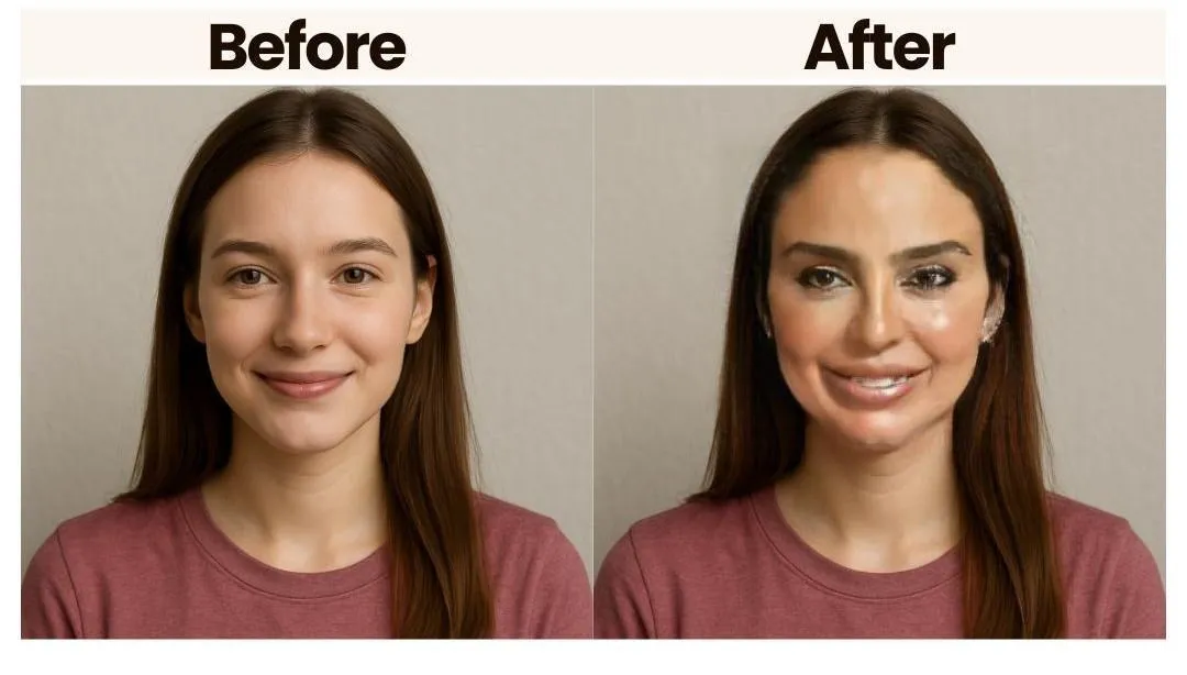 Roop Unleashed face swap before and after