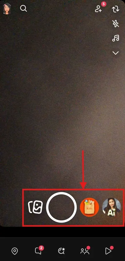 Snapchat front camera