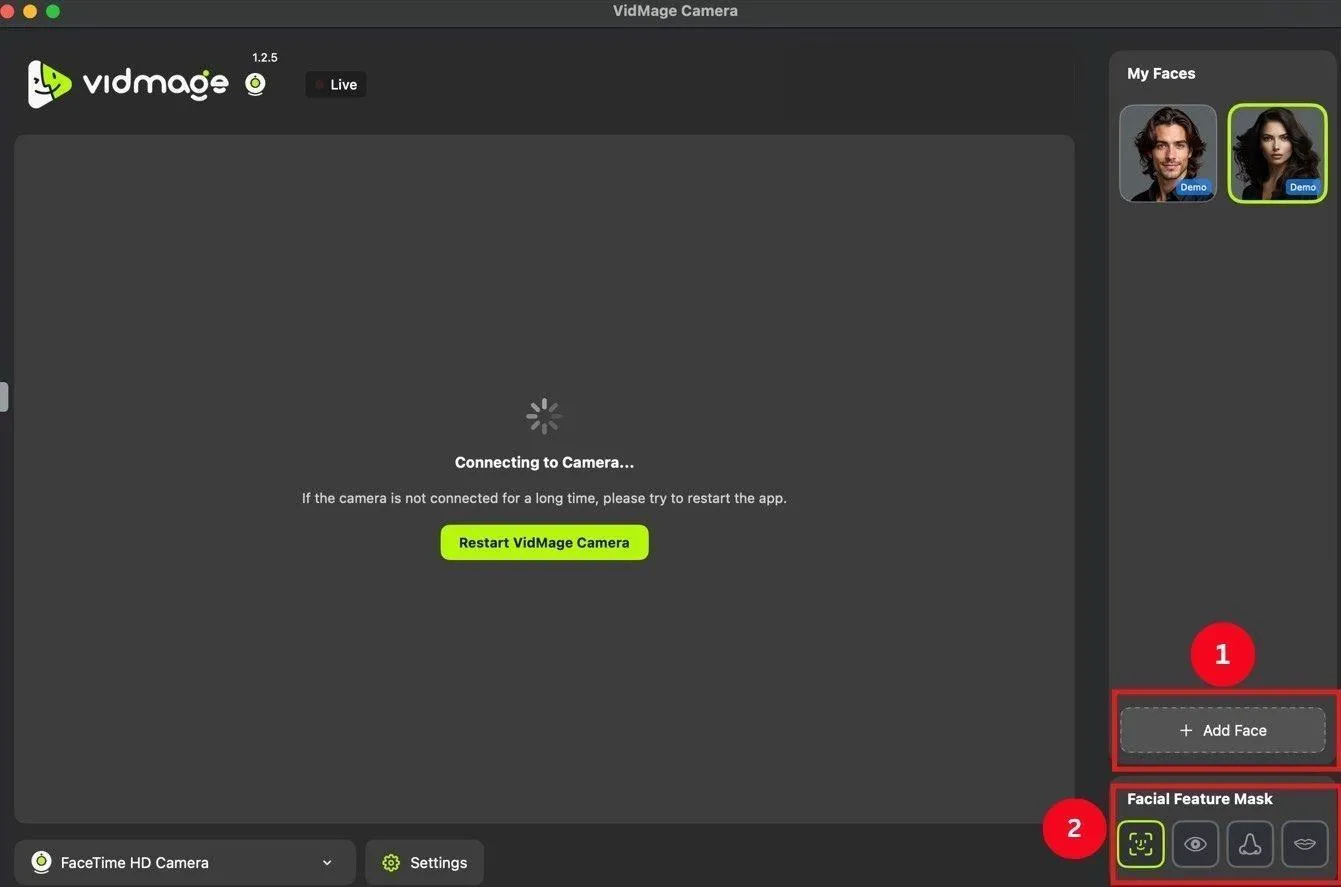 VidMage add target face