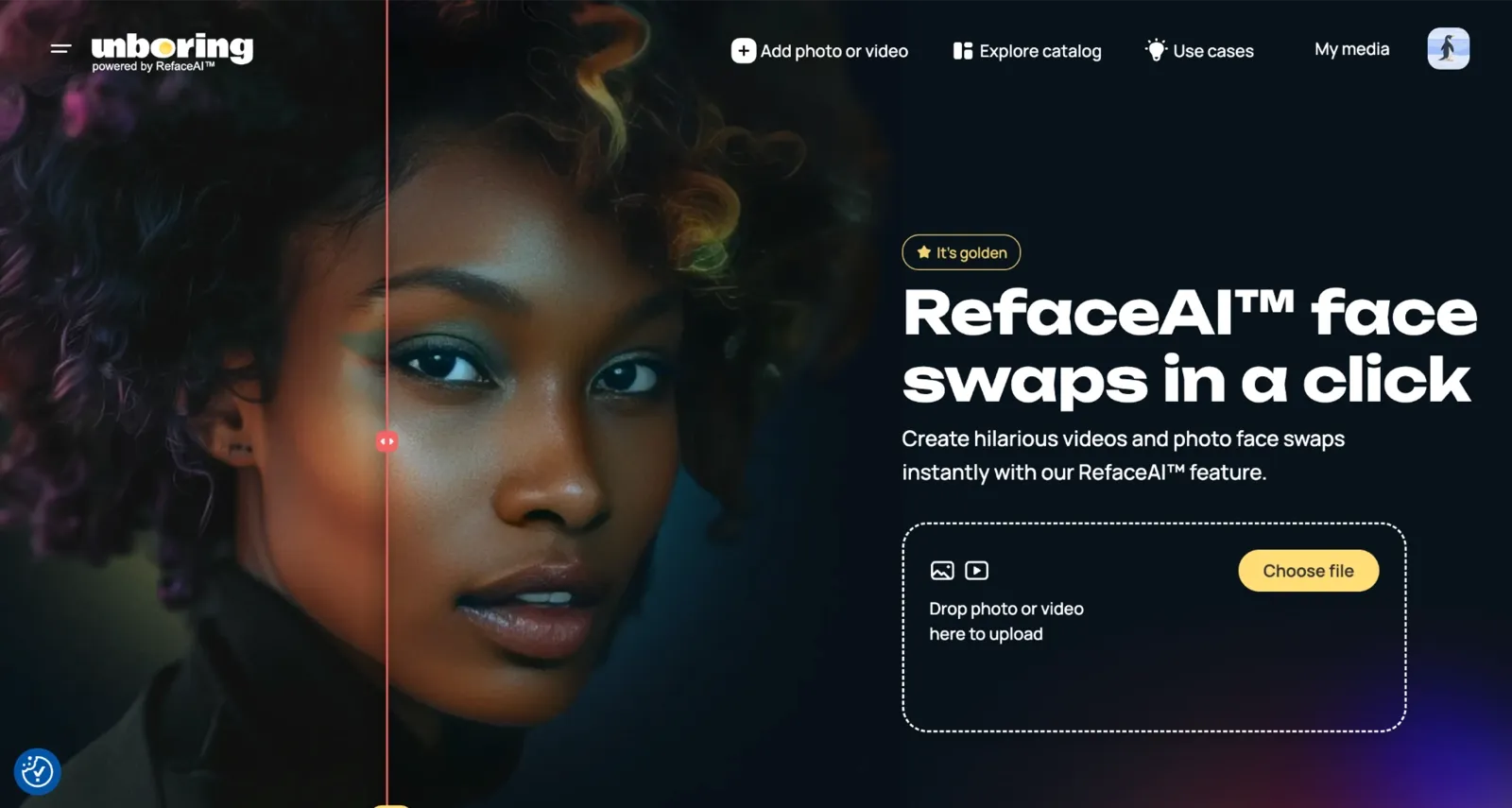 Reface homepage