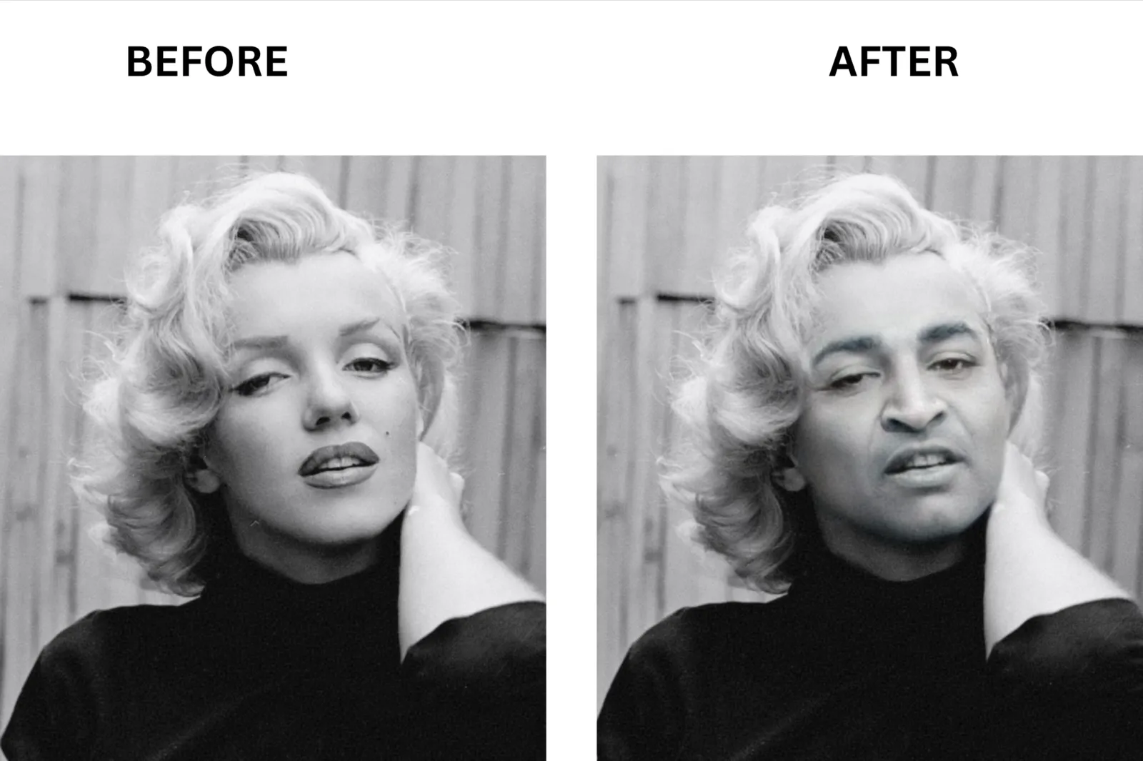 Reface face swap before and after